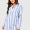 Robe Chemise Rayée En Coton -Pas Cher Vêtue Diva Magasin gzz54403 blue xl scaled