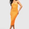 Robe Mi-longue Torsadée Texturée -Pas Cher Vêtue Diva Magasin gzz54413 orange xl