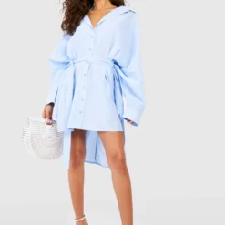 Robe Chemise Oversize à Rayures -Pas Cher Vêtue Diva Magasin gzz54436 blue xl 2 scaled