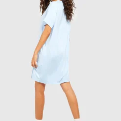 Robe T-shirt à Manches Capées 7 Robe T-shirt à Manches Capées -Pas Cher Vêtue Diva Magasin gzz54451 blue xl 1 scaled