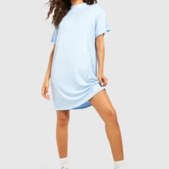 Robe T-shirt à Manches Capées 8 Robe T-shirt à Manches Capées -Pas Cher Vêtue Diva Magasin gzz54451 blue xl 2 scaled