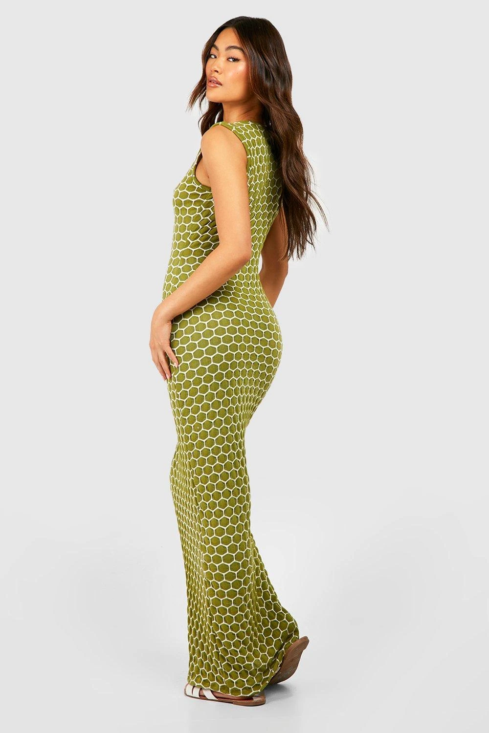 Robe Longue Texturée Sans Manches 4 Robe Longue Texturée Sans Manches – Image 2