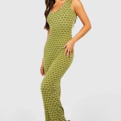 Robe Longue Texturée Sans Manches 8 Robe Longue Texturée Sans Manches -Pas Cher Vêtue Diva Magasin gzz54471 olive xl 2