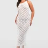 Grande Taille - Robe En Crochet à Franges