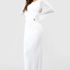 Robe Longue En Mesh à Col Rond -Pas Cher Vêtue Diva Magasin gzz54519 white xl 2