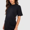 Tall - Robe T-shirt Froncée -Pas Cher Vêtue Diva Magasin gzz54735 black xl scaled