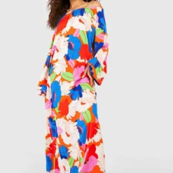 Robe Longue Fleurie -Pas Cher Vêtue Diva Magasin gzz54773 blue xl 2