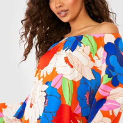 Robe Longue Fleurie -Pas Cher Vêtue Diva Magasin gzz54773 blue xl 3