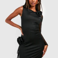 Robe Courte Asymétrique En Mesh
