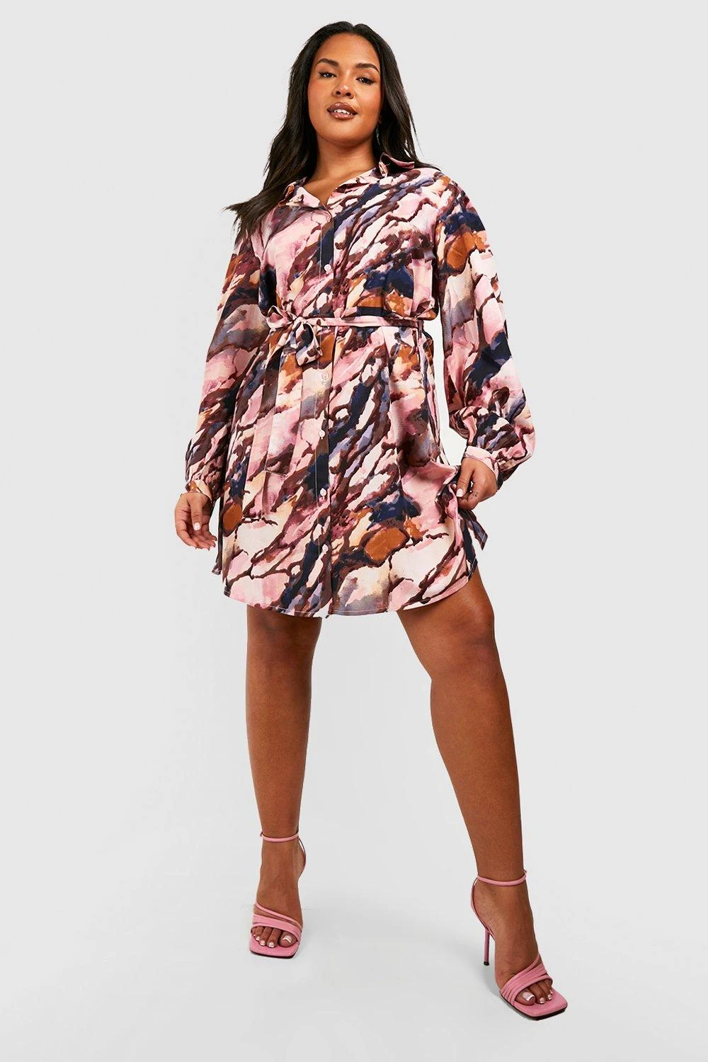 Grande Taille - Robe Chemise Imprimée 5 Grande Taille - Robe Chemise Imprimée – Image 3