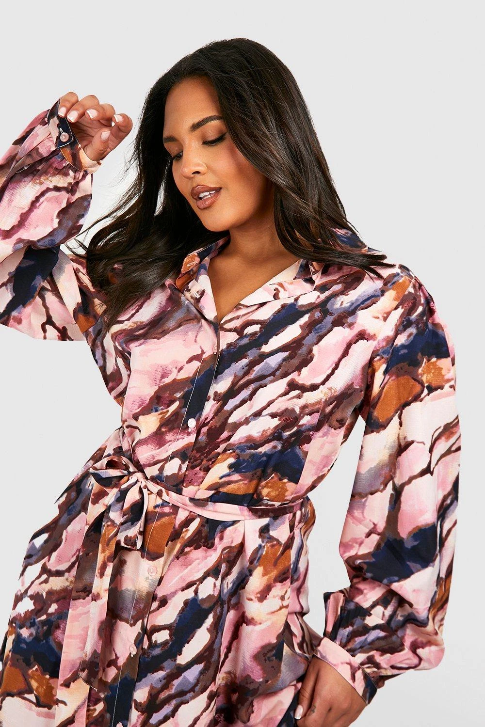 Grande Taille - Robe Chemise Imprimée 6 Grande Taille - Robe Chemise Imprimée – Image 4
