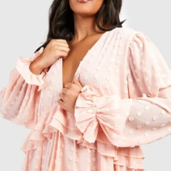 Grande Taille - Robe à Volants -Pas Cher Vêtue Diva Magasin gzz55141 blush xl 3