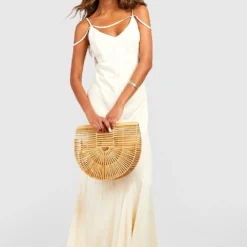 Robe Longue à Bretelles -Pas Cher Vêtue Diva Magasin gzz55237 cream xl 2