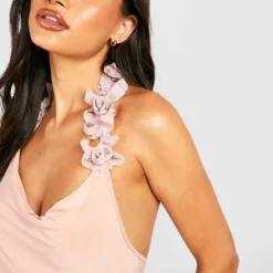 Maternité - Robe De Grossesse Corset à Col Bénitier -Pas Cher Vêtue Diva Magasin gzz55358 blush xl 3