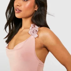 Petite - Robe Mi-longue à Coutures Apparentes -Pas Cher Vêtue Diva Magasin gzz55478 blush xl 3