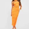 Robe Longue Texturée à Bretelles Fines 2 Robe Longue Texturée à Bretelles Fines -Pas Cher Vêtue Diva Magasin gzz55498 orange xl