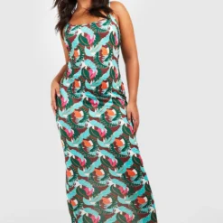 Grande Taille - Robe Longue En Jersey -Pas Cher Vêtue Diva Magasin gzz55813 green xl 2