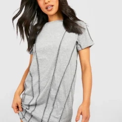 Petite - Robe T-shirt à Coutures Contrastantes