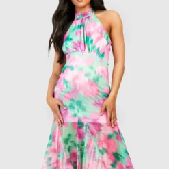 Maternité - Robe Longue Fleurie à Volants -Pas Cher Vêtue Diva Magasin gzz55847 green xl 2 scaled