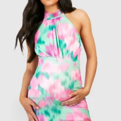 Maternité - Robe Longue Fleurie à Volants -Pas Cher Vêtue Diva Magasin gzz55847 green xl 3 scaled