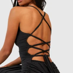 Petite - Robe Mi-longue à Bretelles 9 Petite - Robe Mi-longue à Bretelles -Pas Cher Vêtue Diva Magasin gzz55854 black xl 3