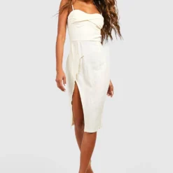 Robe Mi-longue Fendue -Pas Cher Vêtue Diva Magasin gzz55911 cream xl 2