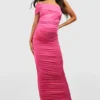 Maternité - Robe De Grossesse Froncée Asymétrique -Pas Cher Vêtue Diva Magasin gzz56168 hot20pink xl scaled