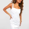 Robe Courte Moulante Satinée -Pas Cher Vêtue Diva Magasin gzz56430 white xl