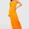 BOOHOO Robe Longue Basique à Col Rond 2 BOOHOO Robe Longue Basique à Col Rond -Pas Cher Vêtue Diva Magasin gzz57043 orange xl scaled