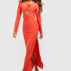 Robe Longue Soyeuse Nouée