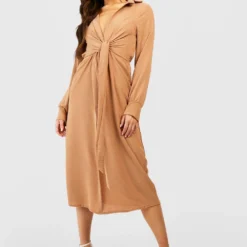 Robe Chemise Martelée Nouée