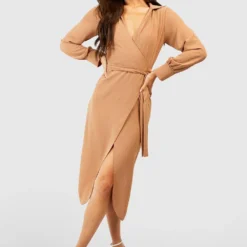 Robe Chemise Martelée à Ceinture