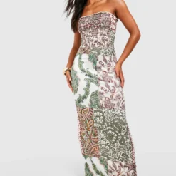 Robe Bandeau Longue à Imprimé Cachemire 8 Robe Bandeau Longue à Imprimé Cachemire -Pas Cher Vêtue Diva Magasin gzz58001 stone xl 2 scaled