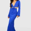 Robe Longue Découpée à Manches évasées Et Anneau 2 Robe Longue Découpée à Manches évasées Et Anneau -Pas Cher Vêtue Diva Magasin gzz58012 cobalt xl scaled