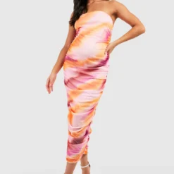 BOOHOO Maternité - Robe De Grossesse Mi-longue Froncée Tie Dye 8 BOOHOO Maternité - Robe De Grossesse Mi-longue Froncée Tie Dye -Pas Cher Vêtue Diva Magasin gzz58084 pink xl 2 scaled
