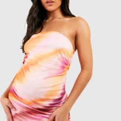 BOOHOO Maternité - Robe De Grossesse Mi-longue Froncée Tie Dye 9 BOOHOO Maternité - Robe De Grossesse Mi-longue Froncée Tie Dye -Pas Cher Vêtue Diva Magasin gzz58084 pink xl 3 scaled