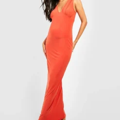 Maternité - Robe De Grossesse Longue Col V