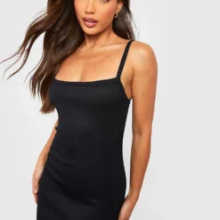 Tall - Robe Longue à Col Carré Et Franges -Pas Cher Vêtue Diva Magasin gzz58143 black xl 3