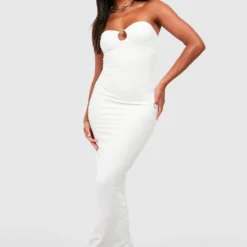 Robe Longue Texturée -Pas Cher Vêtue Diva Magasin gzz58454 ivory xl 2