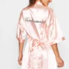 BOOHOO Robe De Chambre Satinée à Inscription Bridesmaid 2 BOOHOO Robe De Chambre Satinée à Inscription Bridesmaid -Pas Cher Vêtue Diva Magasin nzz89931 blush xl