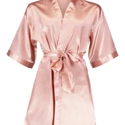 BOOHOO Robe De Chambre Satinée à Inscription Brides Squad -Pas Cher Vêtue Diva Magasin nzz89932 rose20gold xl 2