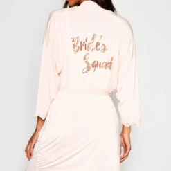 Robe De Chambre à Slogan Brides Squad -Pas Cher Vêtue Diva Magasin nzz90080 rose20gold xl 3