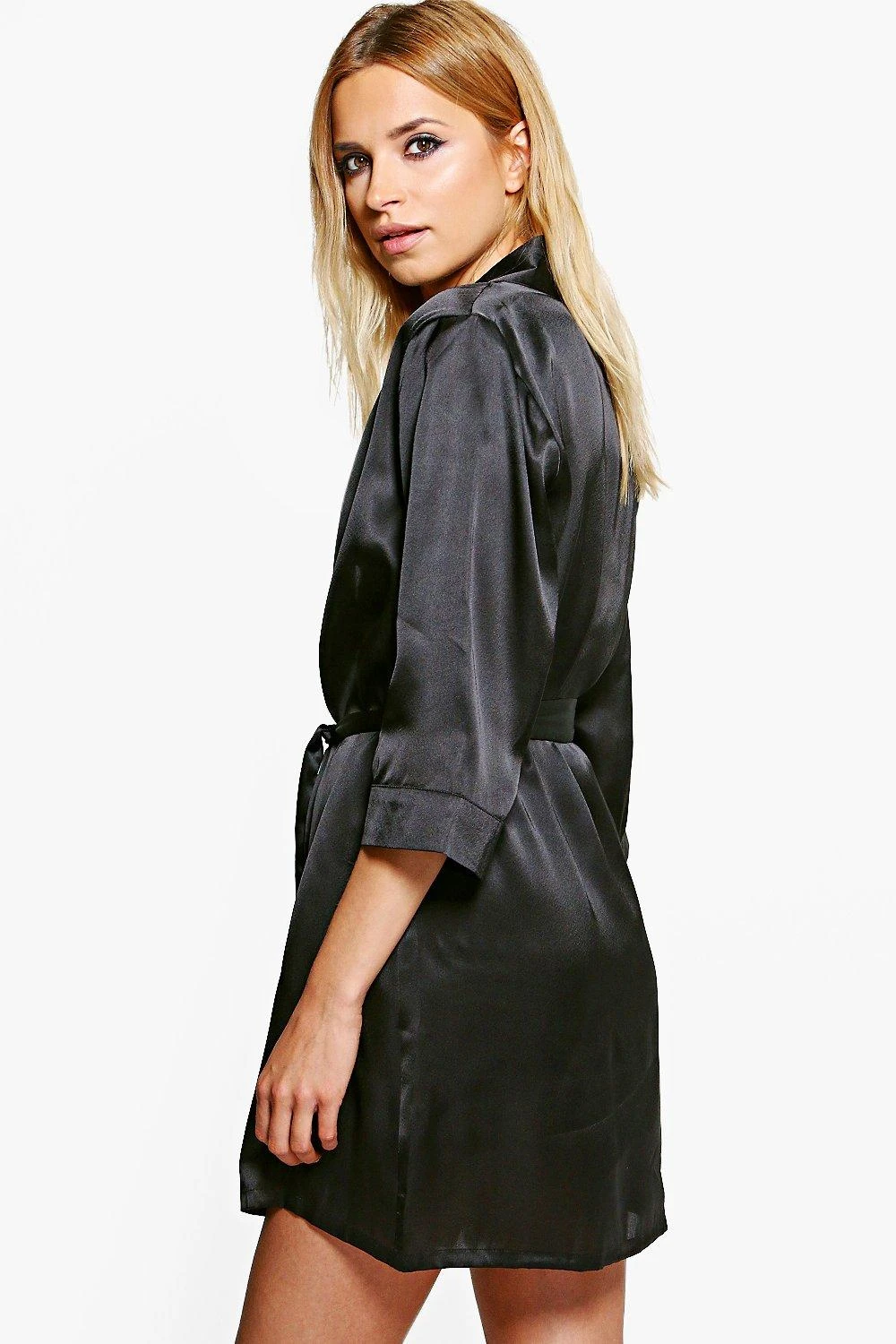 BOOHOO Robe De Chambre Style Kimono à Nouer 4 BOOHOO Robe De Chambre Style Kimono à Nouer – Image 2