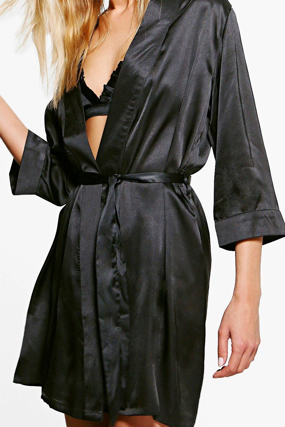 BOOHOO Robe De Chambre Style Kimono à Nouer 6 BOOHOO Robe De Chambre Style Kimono à Nouer – Image 4