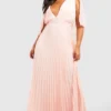 Grande Taille - Robe Longue Pour Demoiselle D'honneur -Pas Cher Vêtue Diva Magasin pzz02074 rose xl