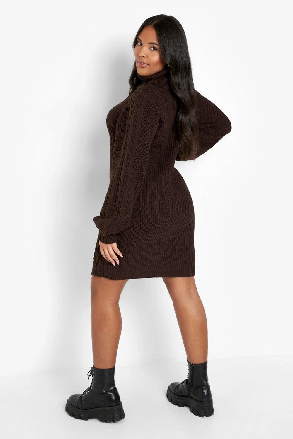 Grande Taille - Robe Pull En Maille Recyclée 4 Grande Taille - Robe Pull En Maille Recyclée – Image 2