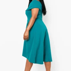 Grande Taille - Robe Mi Longue -Pas Cher Vêtue Diva Magasin pzz08382 emerald xl 1