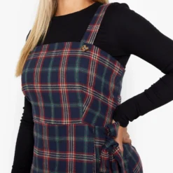 Grande Taille - Robe Salopette à Carreaux -Pas Cher Vêtue Diva Magasin pzz08609 navy xl 3 scaled