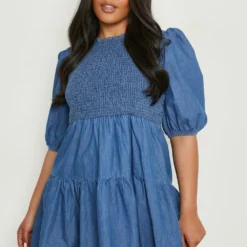 Grande Taille - Robe Babydoll Froncée