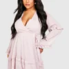 Grande Taille - Robe Chemise Volantée 1 Grande Taille - Robe Chemise Volantée -Pas Cher Vêtue Diva Magasin pzz62360 blush xl scaled